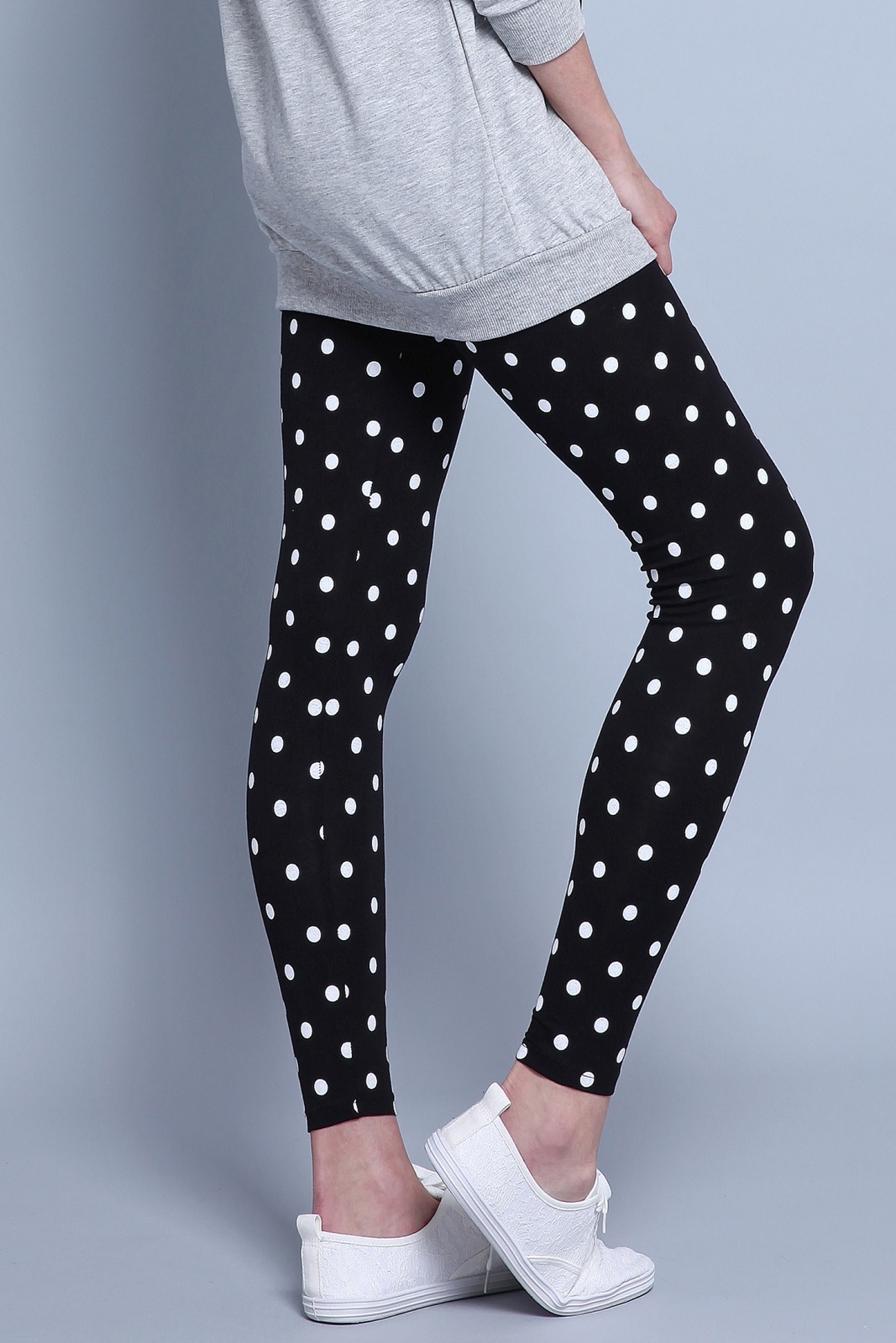 Terranova polka pöttyös fekete hosszú leggings 2015 fotója