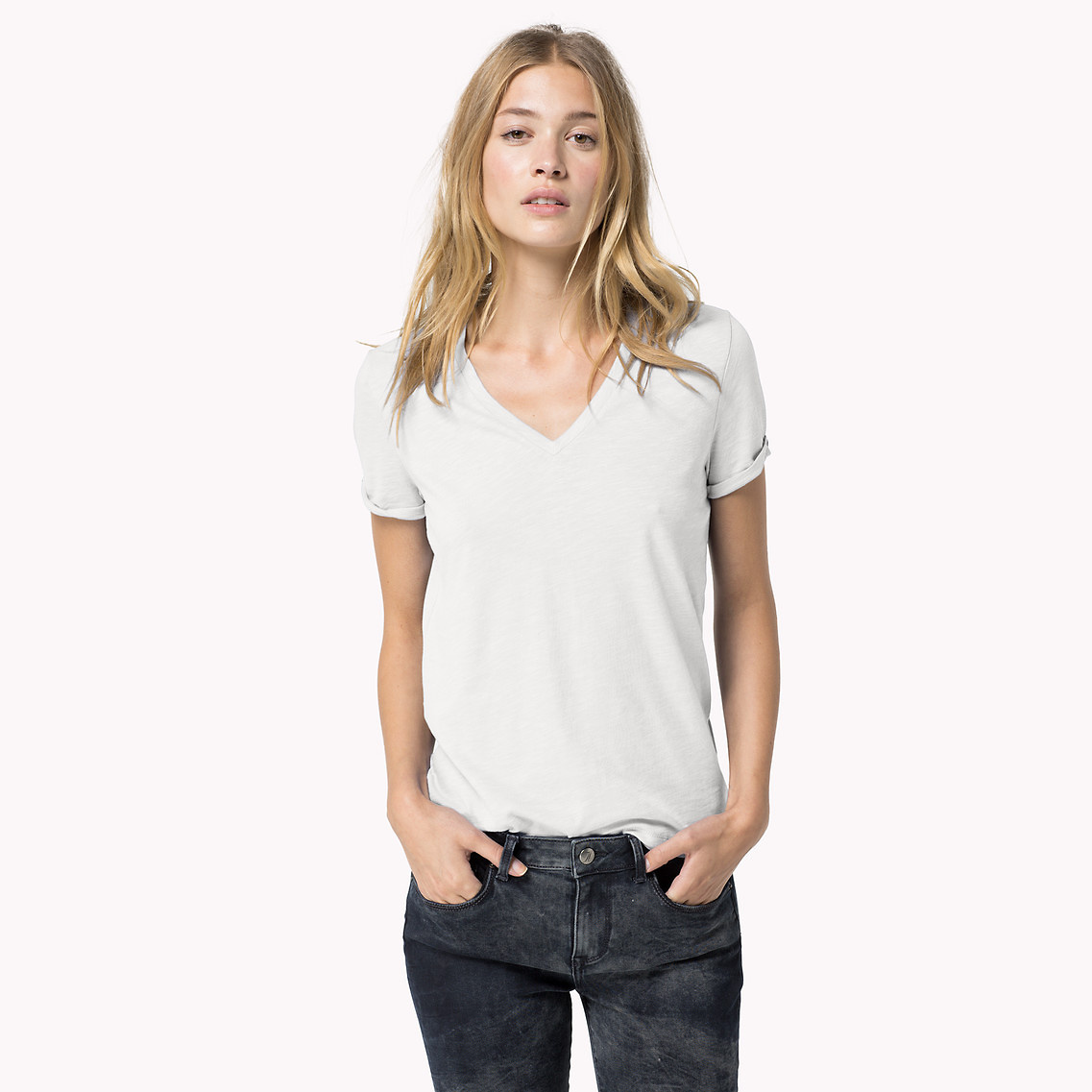Tommy Hilfiger női fehér pamut T-shirt 2015.03.01 #80615 fotója
