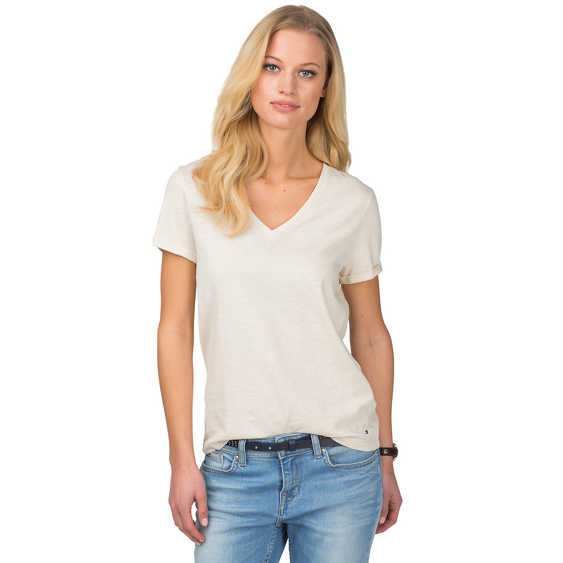 Tommy Hilfiger női fehér pamut T-shirt 2015.03.01 #80618 fotója