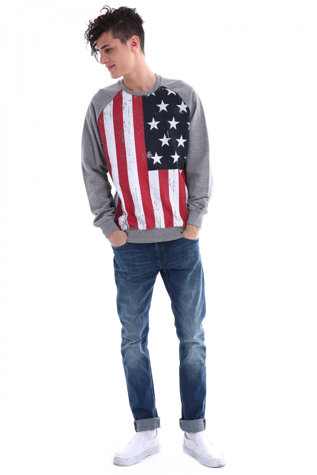 Terranova USA zászlós férfi pulóver 2015.02.28 fotója