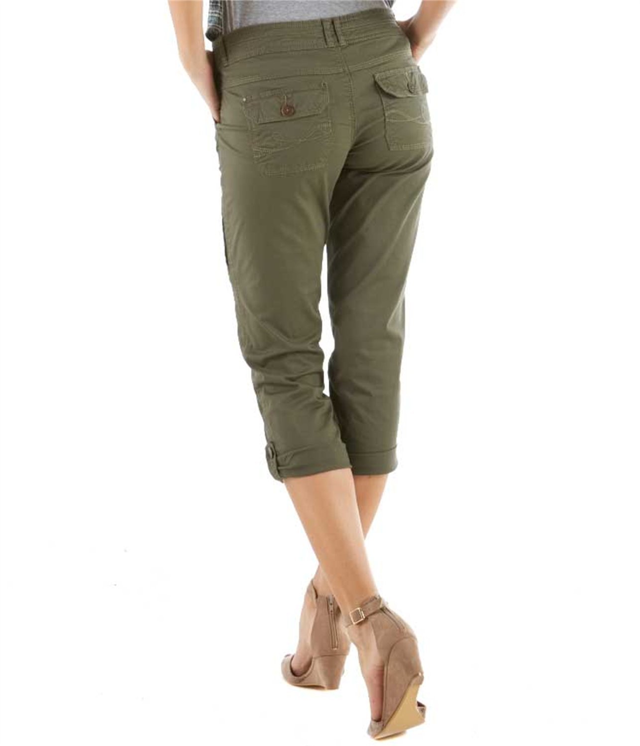 Camaieu katonai zöld casual cargo nadrág 2015 fotója