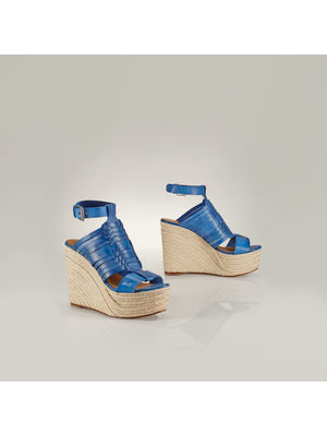Ralph Lauren kék telitalpú espadrille cipő