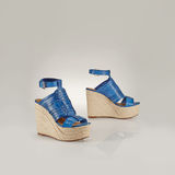 Ralph Lauren kék telitalpú espadrille cipő