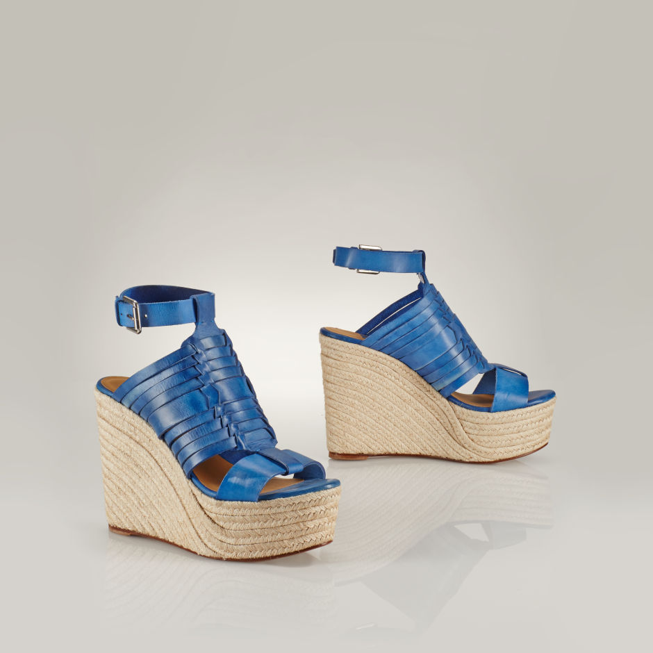Ralph Lauren kék telitalpú espadrille cipő 2015 fotója