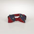 Ralph Lauren piros-kék csíkos selyem csokornyakkendő
