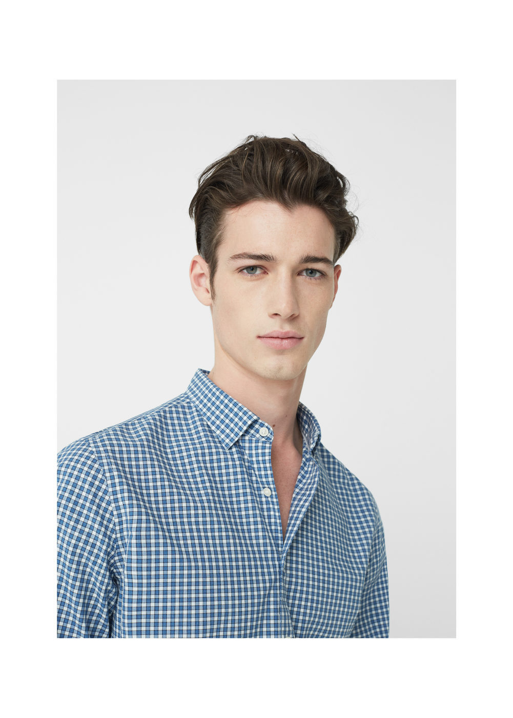 Mango slim-fit kockás ing 2016 fotója