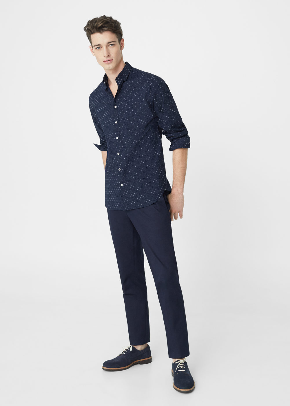 Mango slim-fit pöttyös ing 2016.12.22 #ae37712592# fotója