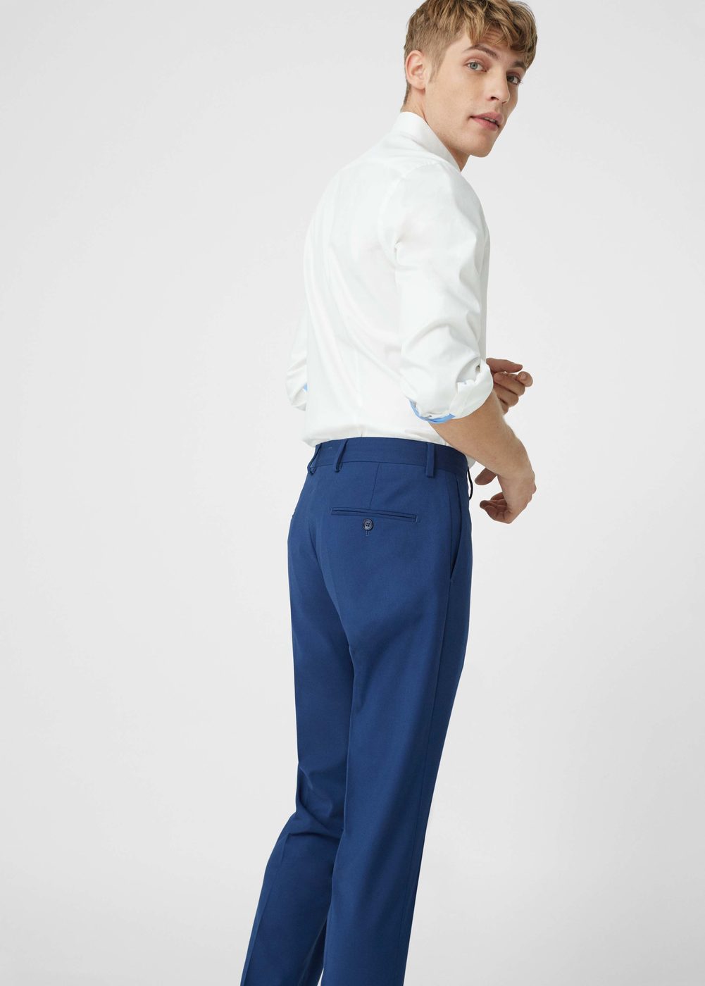 Mango slim-fit Tailored pamut ing 2016.12.22 #f0ed4cb2b2# fotója
