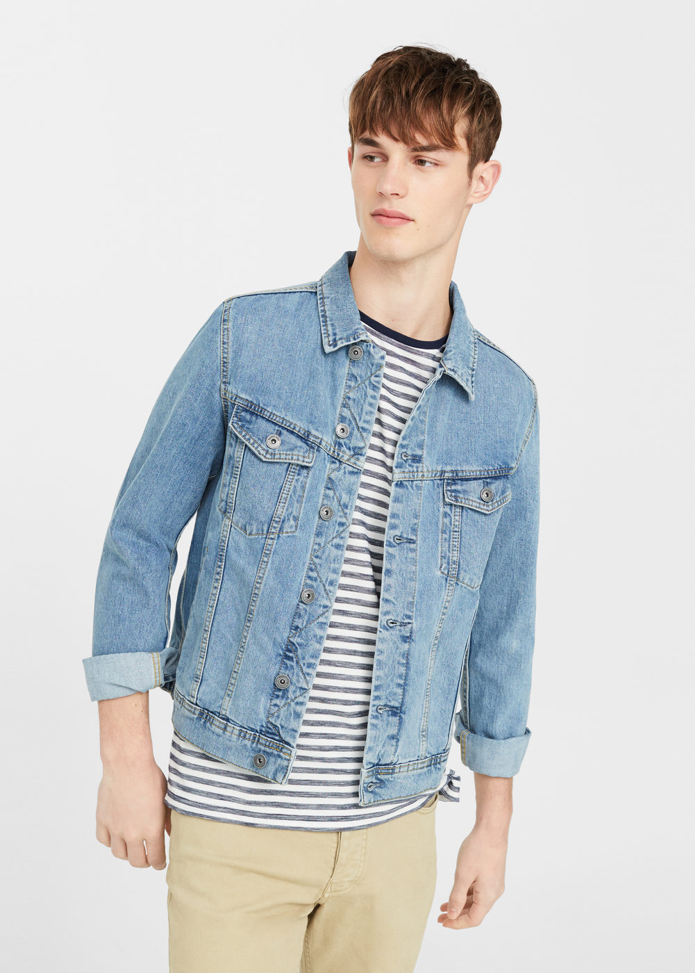 Mango világosra mosott denim kabát 2016 fotója