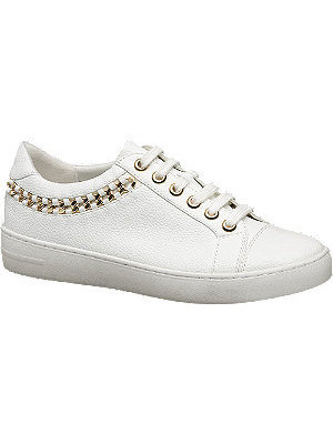 Graceland fehér sneaker arany dísszel