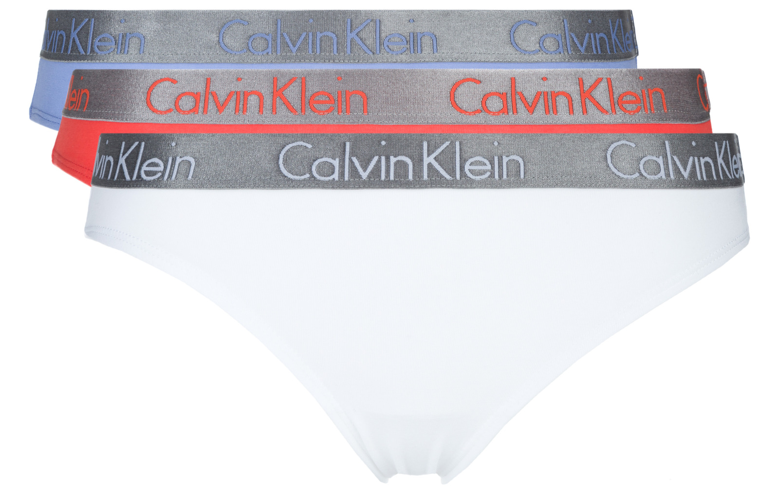 Calvin Klein 3 db-os Bugyi szett XS, Kék Fehér fotója