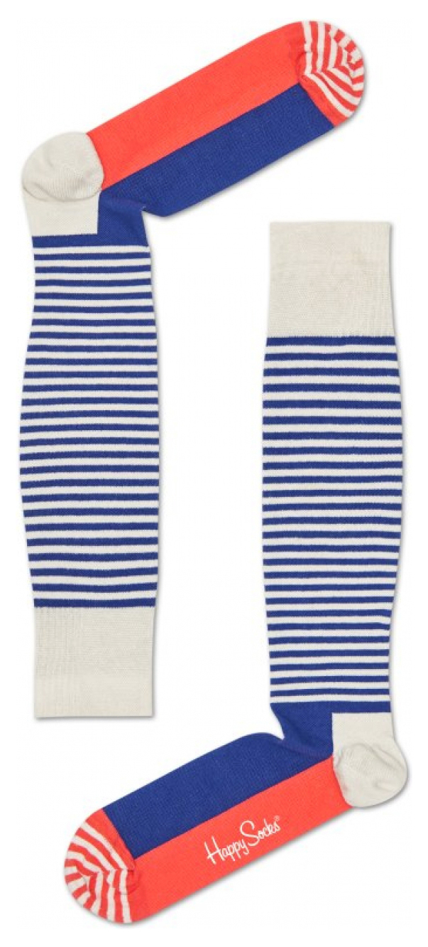 Happy Socks Compression Half Stripe Zokni 36-38, Kék Piros Fehér fotója