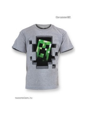 Minecraft póló creeper mintával (110/116) << lejárt 361135