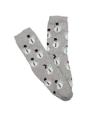 New Yorker női hóemberes zokni szürke