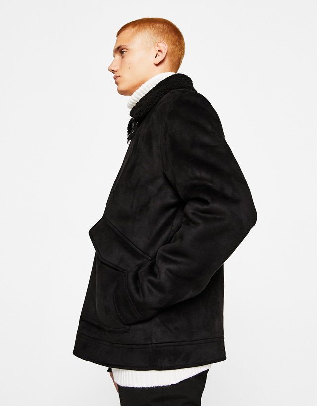 Bershka Jacket with fleece collar fotója