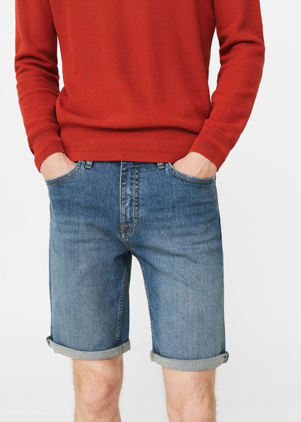 Mango világos denim bermuda fotója
