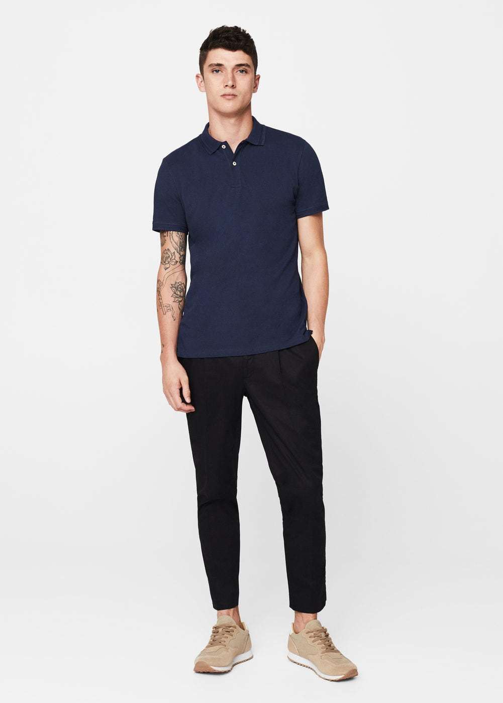 Mango slim-fit pamutpóló 2017.08.21 fotója