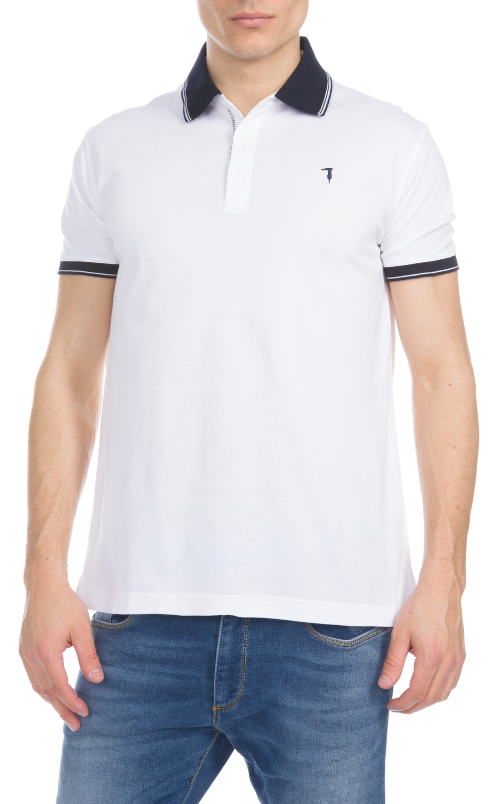 Trussardi Jeans Teniszpóló XL, Fehér << lejárt 687129 fotója