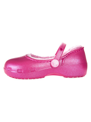 Crocs Karin Fuzz Lined Clog Balerina cipők 23-24, Rózsaszín