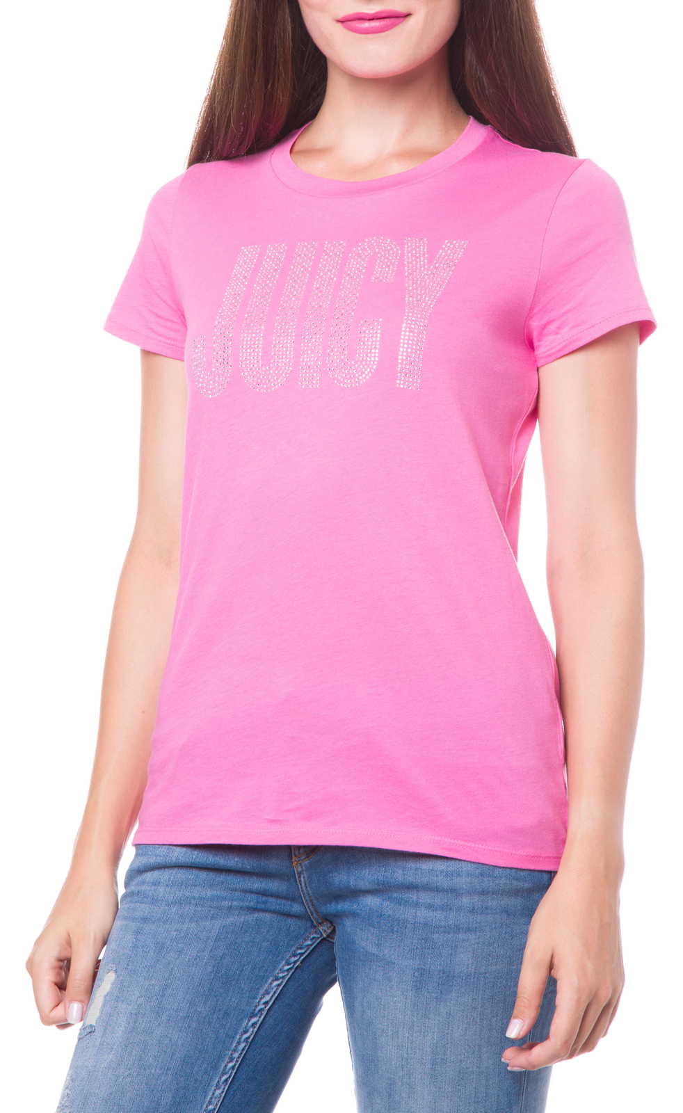 Juicy Couture Logo Crystal Couture Póló XL, Rózsaszín fotója