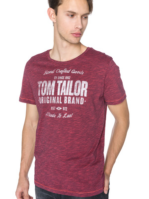 Tom Tailor Póló L, Piros