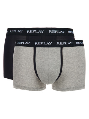 Replay 2 db-os Boxeralsó szett M, Fekete Szürke