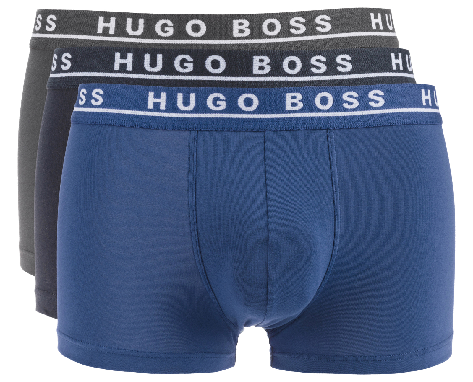 Hugo Boss 3 db-os Boxeralsó szett S, Fekete Kék Szürke fotója