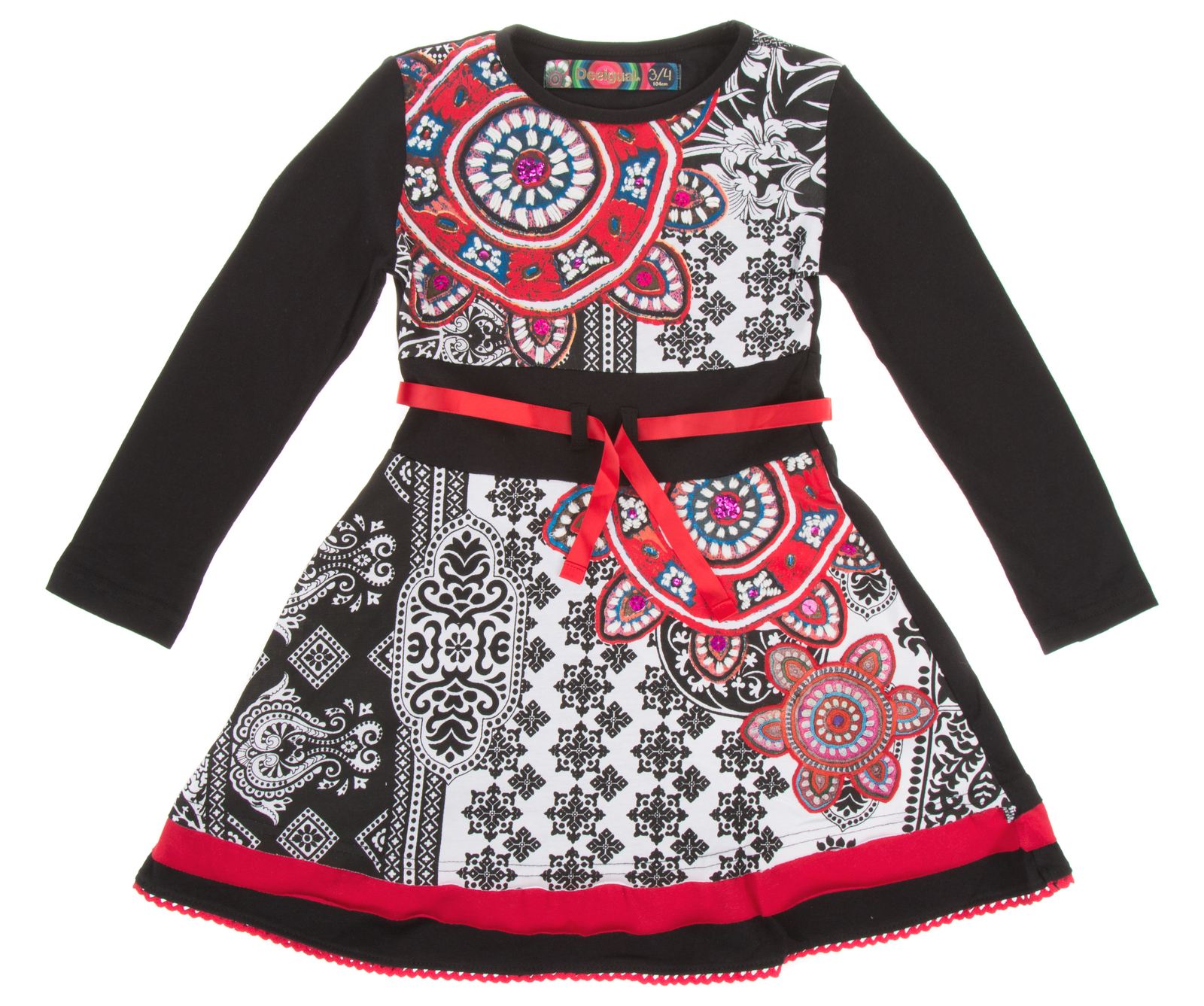 Desigual Gaberones Gyerek ruha 3-4 éves, Fekete Piros Fehér fotója