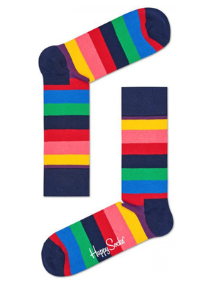 Happy Socks Compression Stripe Zokni 39-41, Többszínű
