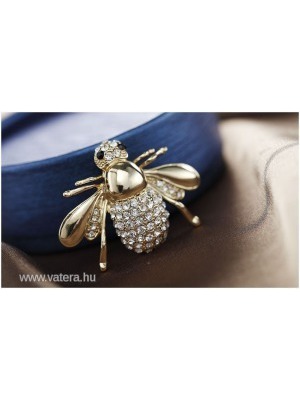 Gucci jellegű méhecske bross Swarovski kristályokkal arany azonnal vihető << lejárt 826779