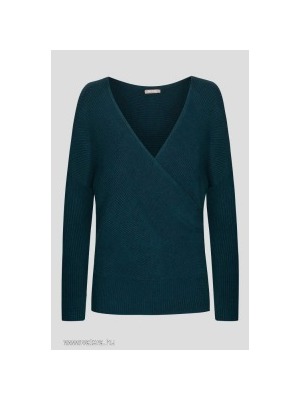 Újszerű! Orsay nagyon csinos átlapolt sötétzöld női pulóver L-es 1.-ft << lejárt 298551