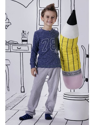 Jacqard fiú pizsama