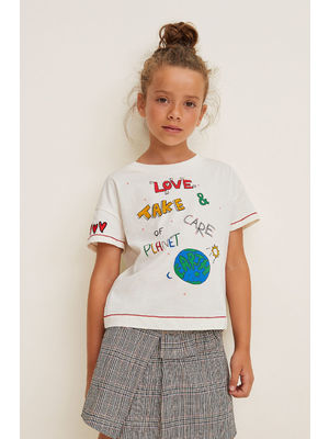 Mango Kids - Gyerek top Earth 110-152 cm