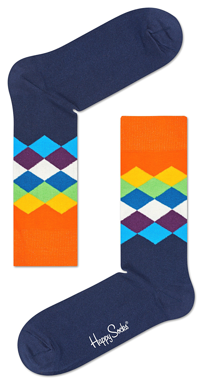 Happy Socks Faded Diamond Zokni 41-46, Többszínű fotója