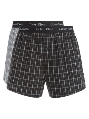 Calvin Klein 2 db-os Bő szárú boxeralsó szett XL, Fekete Szürke