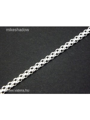 Női ezüst nyaklánc, dupla anker mintájú lánc, 45 cm << lejárt 385419