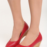 Turid piros platform cipők