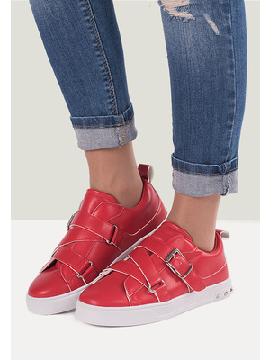Lymea piros casual női cipők << lejárt 410635