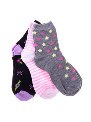 G008 szürke, rózsaszín és fekete gyerek zokni << lejárt 379243