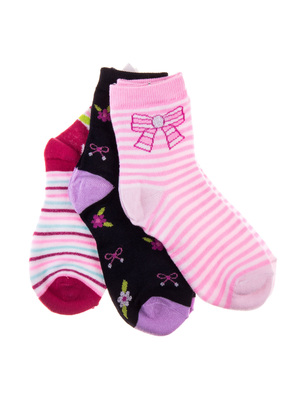 G008 rózsaszín, fekete és fehér gyerek zokni << lejárt 913230