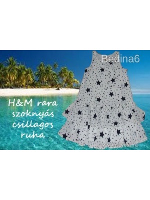 H&M csillag mintás rara ruha 110-es méretben ( 5 év) << lejárt 79734