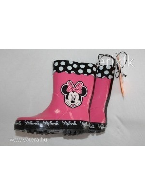 ÚJ H&M 29-es Disney Minnie egeres rózsaszín/fekete gumicsizma << lejárt 800558
