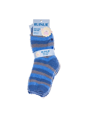 Z-1026 kék és szürke univerzális méretű 34-38 gyerek 3 pár bélelt zokni << lejárt 162636