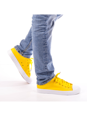 Leopoldo sárga férfi tornacipő