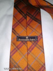 ERMENEGILDO ZEGNA férfi luxus eredeti selyem nyakkendő, kockás, elegáns,LEÁRAZÁS! 2000 << lejárt 4421431 89 fotója