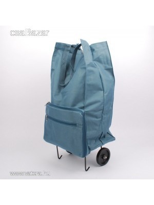 Összecsukható kerekes bevásárló táska, cipzáros zsebekkel << lejárt 752537