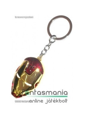 Fém Kulcstartó - Marvel Bosszúállók Vasember / Iron Man maszk szuperhős fém kulcstartó - új, csom. n << lejárt 671914