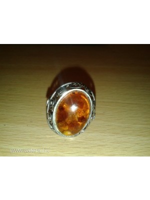 régi borostyán gyűrű borostyános gyűrű átm. 1.7 cm << lejárt 43021
