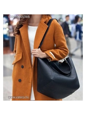 Női táska - valódi bőr, nagyméretű, fekete, 2018 évi modell << lejárt 416958