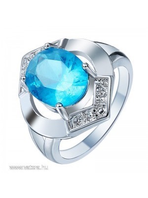 NŐi ezüst gyűrű.Kék topáz kővel. << lejárt 786392